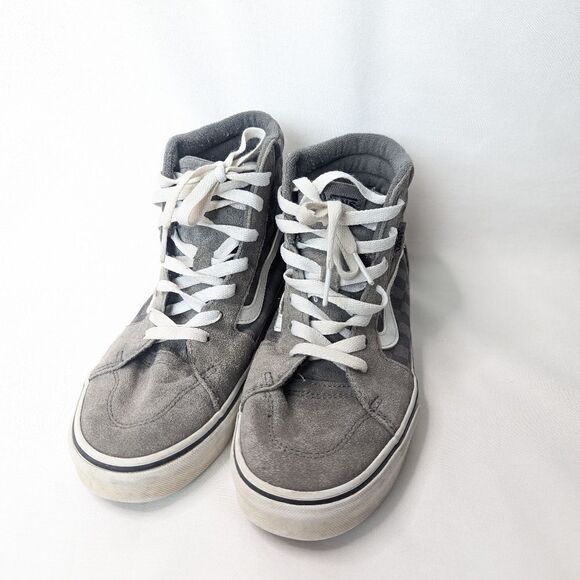 Vans Hi Top Checkered Lace Up Sneaker Athletic Shoes - Picture 3 of 8